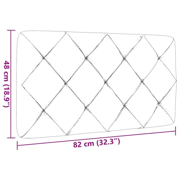 Headboard Cushion Black 80 cm Fabric
