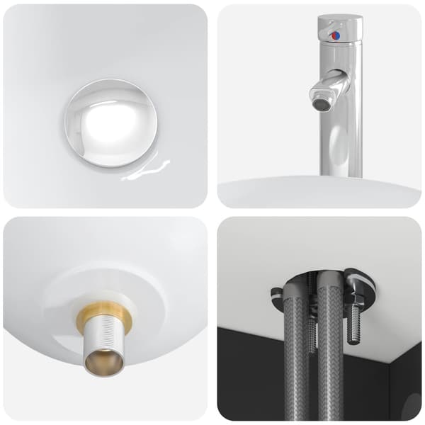Badrumsmöbelset 2 st Svart Konstruerat trä