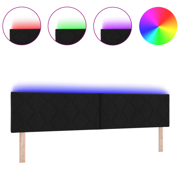 LED huvuddyna Svart tyg