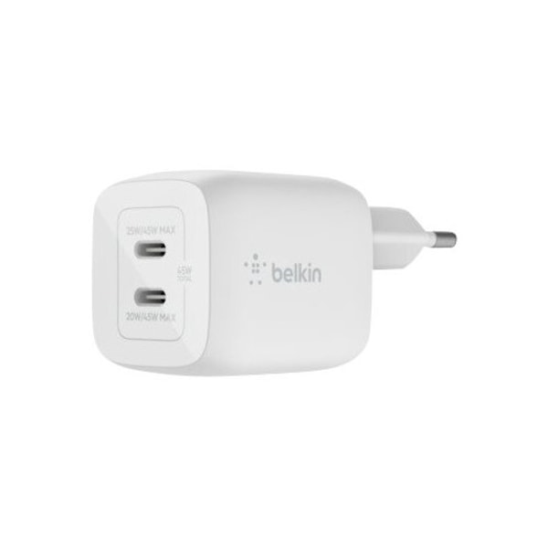 Belkin BoostCharge Pro GaN strömadapter - PPS- och GaN-teknik - 2 x USB-C - 45 Watt
