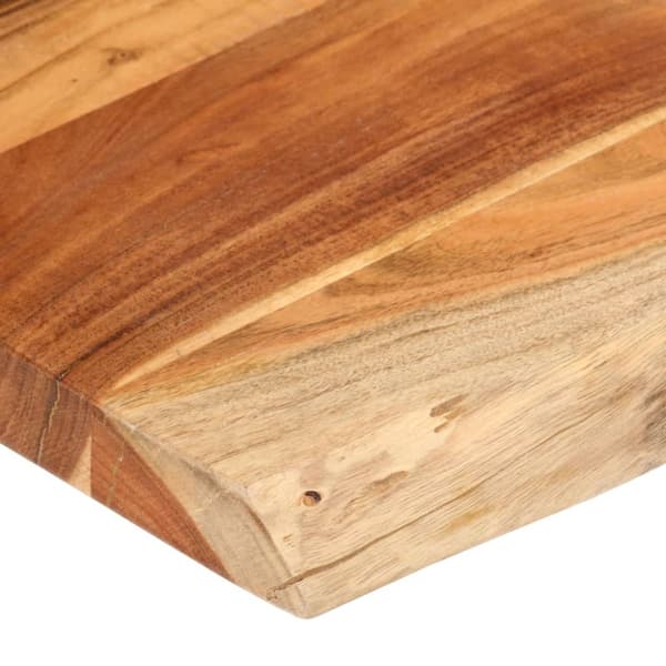 Bordsskiva 110x80x3,8 cm rektangulär massiv akacia levande kant