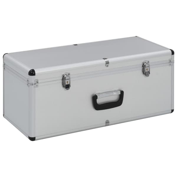 Förvaringsväskor 2 st silver aluminium