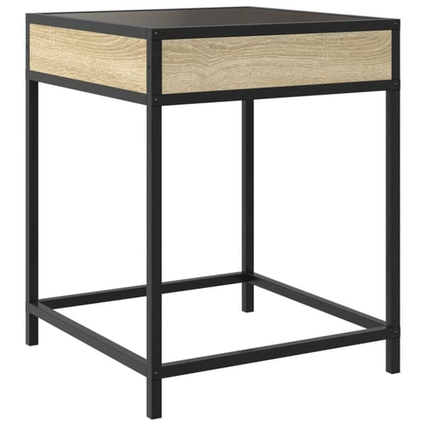 Soffbord med Infinity LEDs sonoma-ek 40x40x51 cm