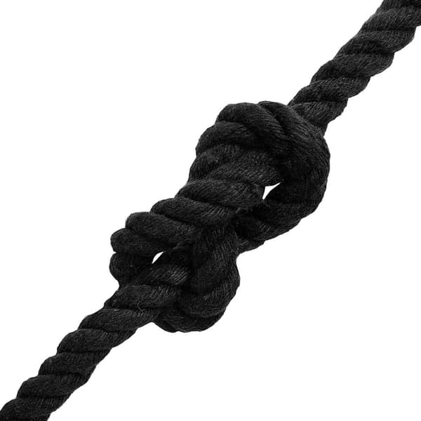 Rep Svart 1,2 x 1,2 x 2500 cm Bomull