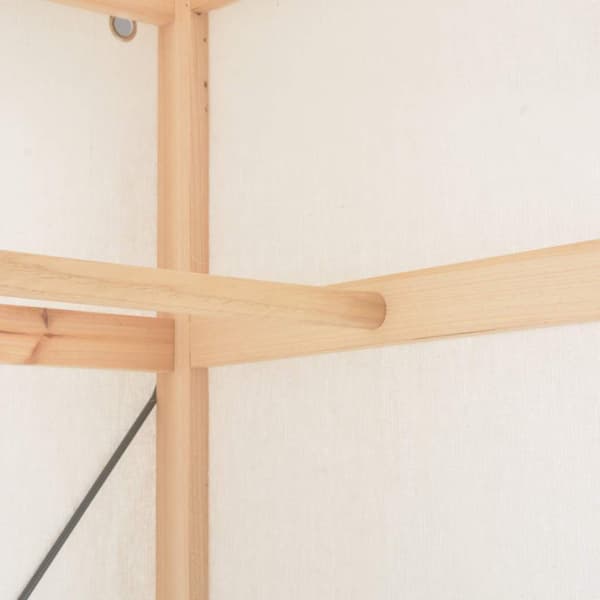 Garderob 79x40x170 cm vit tyg