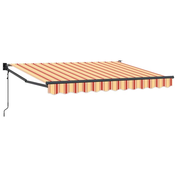 Markis Gul, Orange och Vit 3,5 x 2 m Polyester och metall