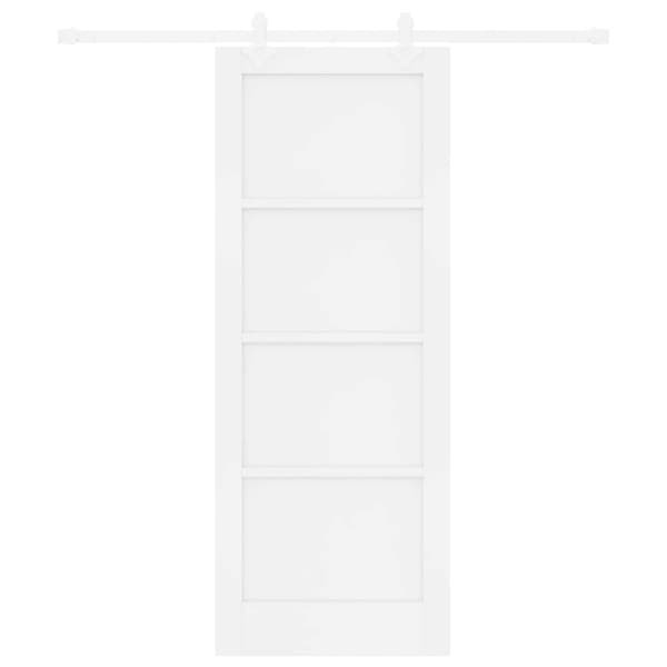 Skjutdörr 78 x 202 cm Konstruerat trä Vit