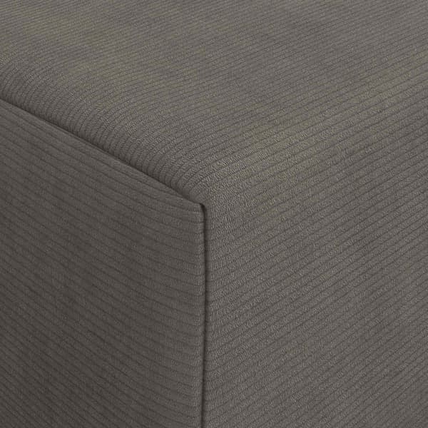 Fällbar Soffbed Ljusgrå 200 x 70 x 15 cm Kordread tyg