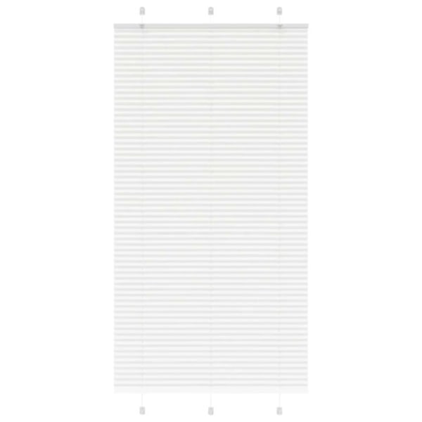 Plisserad persienn vit 105x200 cm tyg bredd 104,4cm polyester