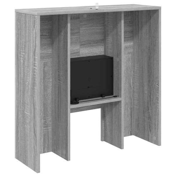 Elektrisk eldstad Grå Sonoma 75 x 24,5 x 75 cm Konstruerat trä