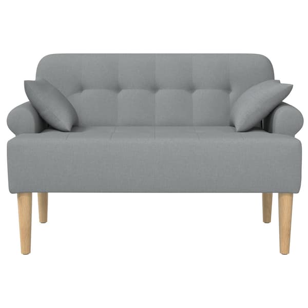 Loveseat med knapprapport Ljusgrå 120 x 65 x 79 cm Tyg