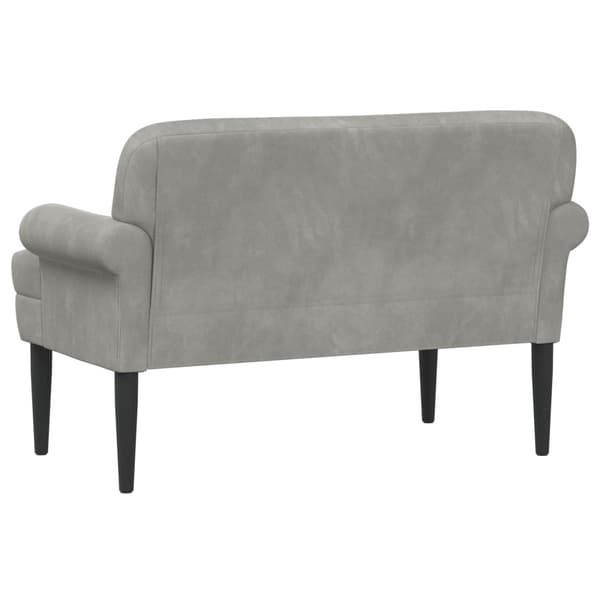 Loveseat med knapprapport Ljusgrå 120 x 66 x 78 cm Sammet (V)
