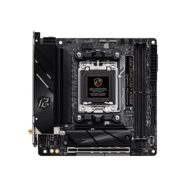 ASRock Phantom Gaming B650I Lightning WiFi - moderkort - mini ITX - Socket AM5 - AMD B650