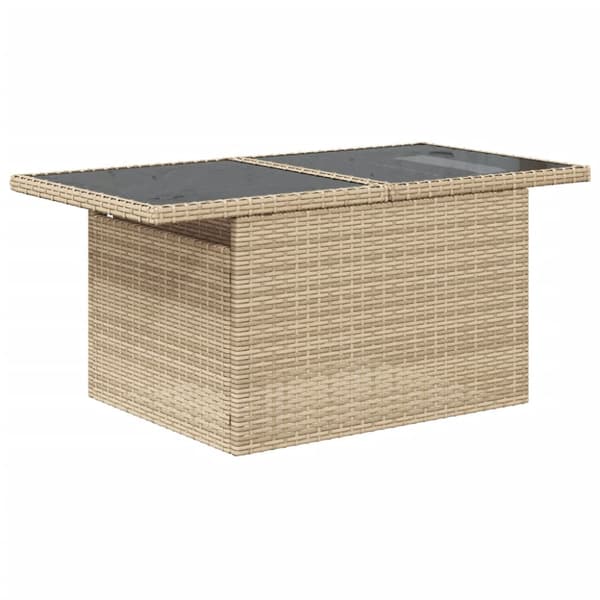Soffgrupp för trädgården med dynor 5 delar beige konstrotting