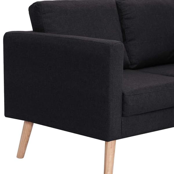 Soffgrupp 2 delar tyg svart