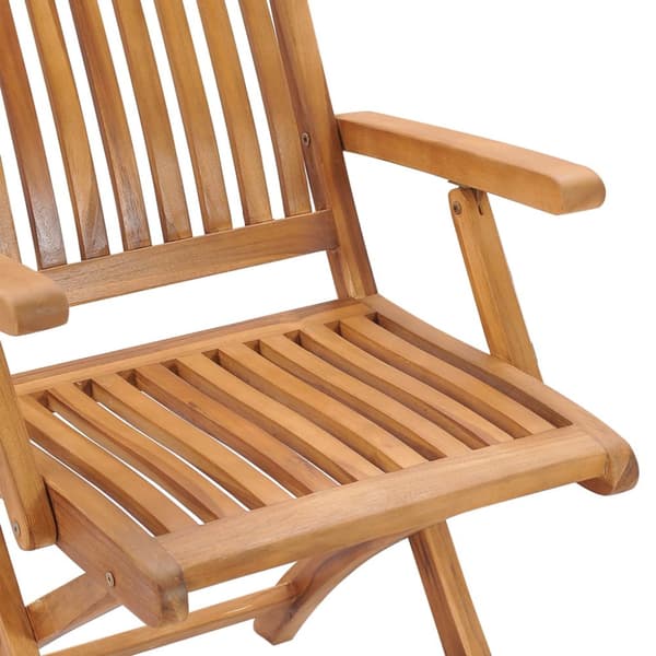Hopfällbara trädgårdsstolar 4 st massiv teak