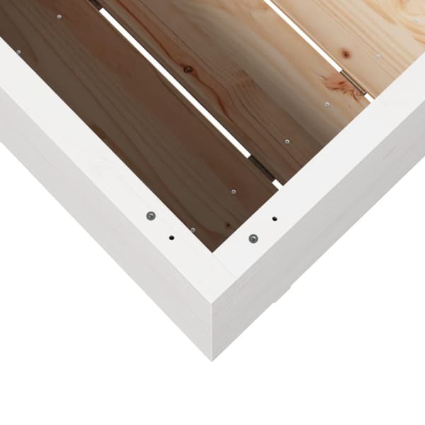 Odlingslåda 80x80x72 cm vit massiv furu