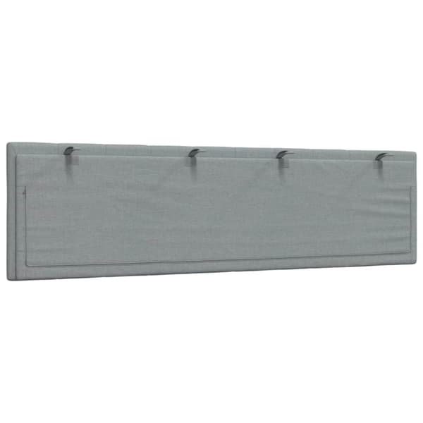 Headboard Cushion "Hanko" Light Grey 180 cm Fabric