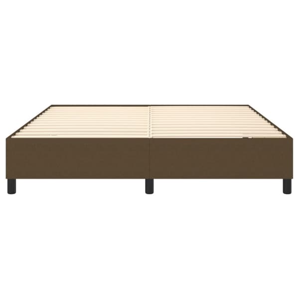 Boxspring-sängram mörkbrun 180x200 cm tyg