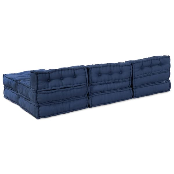 Modulsofa enhet 4 pcs Indigo Tyg
