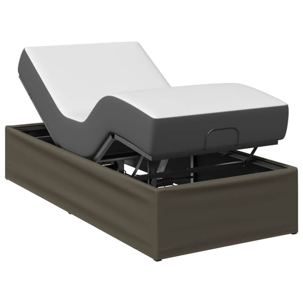 Elektrisk Justerbar Säng Ram Grå 200 x 90 x 33,5 cm Stål