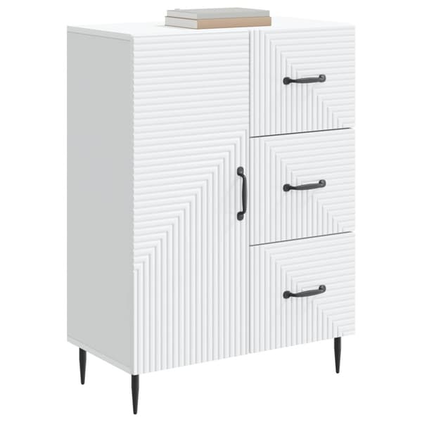 Sideboard med låda Vit 66 x 34,5 x 89,5 cm Konstruerat trä
