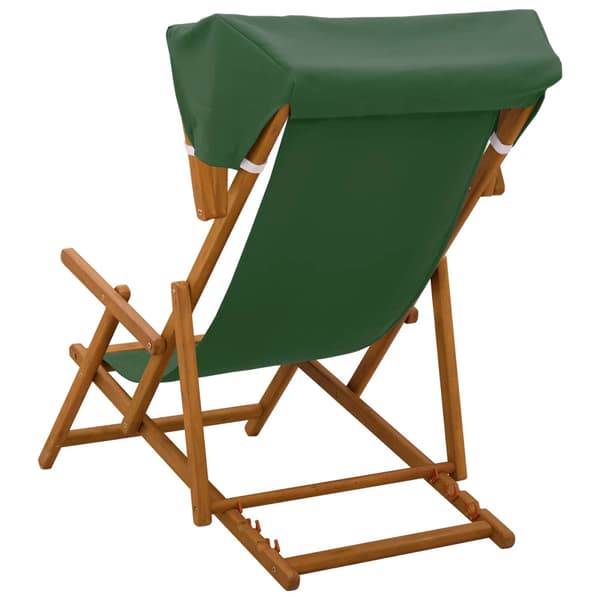 Deck Chair 3 Position Massiv Eukalyptus Trä Grön