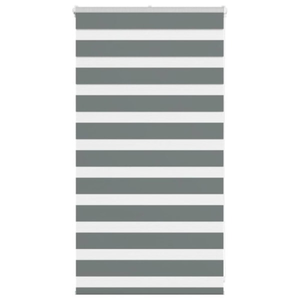 Rullgardin zebra mörkgrå 85x100 cm tyg bredd 80,9 cm polyester
