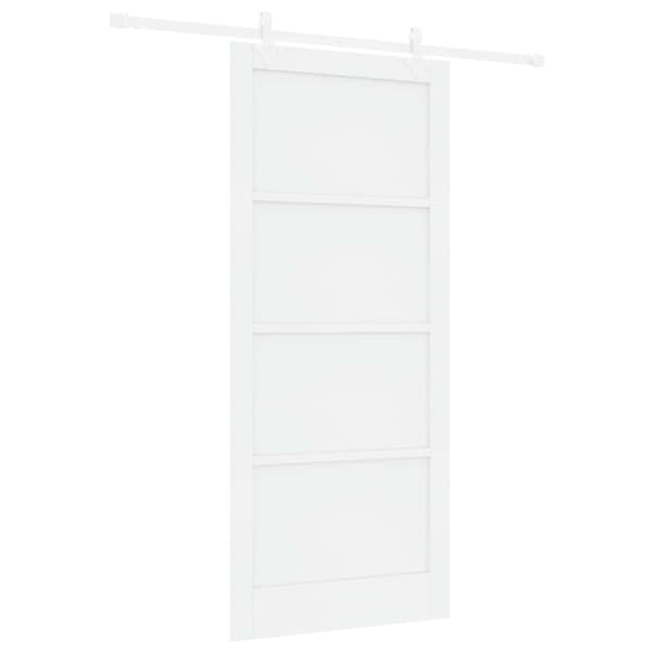 Skjutdörr 93 x 211 cm Konstruerat trä Vit