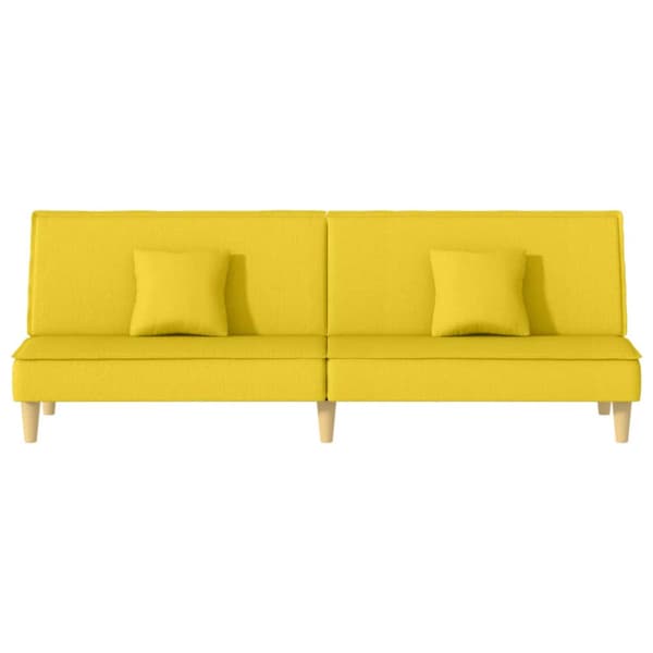 Bäddsoffa ljusgul tyg