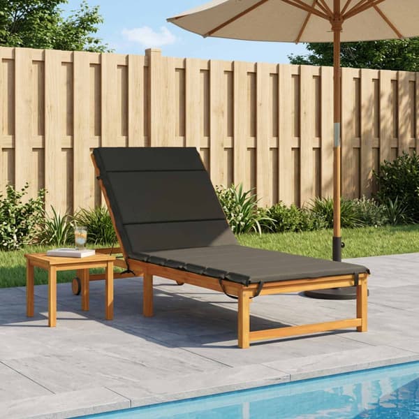 Solstol Kudde GEMERT 100% Polyester Antracit 200 x 80 x 3 cm