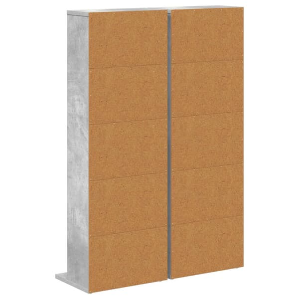 CD Skåp 2 st Betonggrå 33 x 23,5 x 97,5 cm Konstruerat trä
