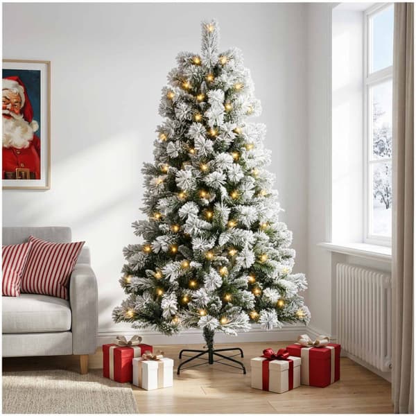 Plast Hingad Julgran 210 cm 300 LED-lampor Varmvit
