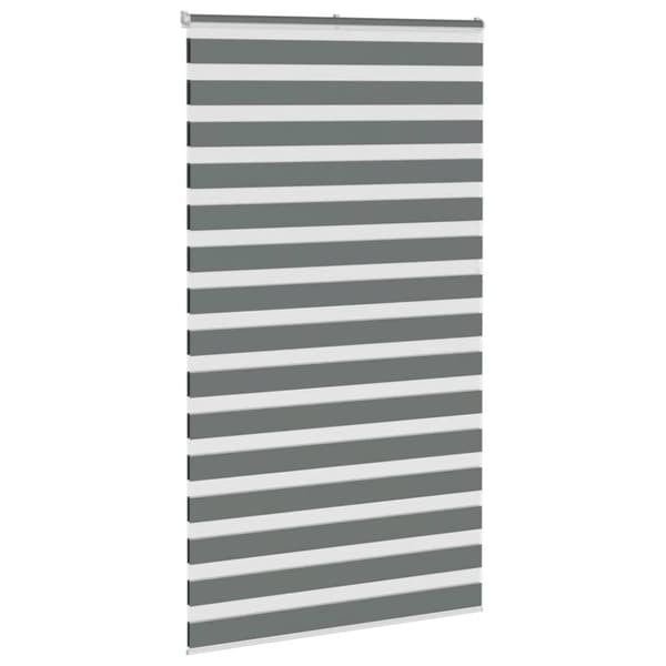 Rullgardin zebra mörkgrå 135x230 cm tyg bredd 130,9cm polyester