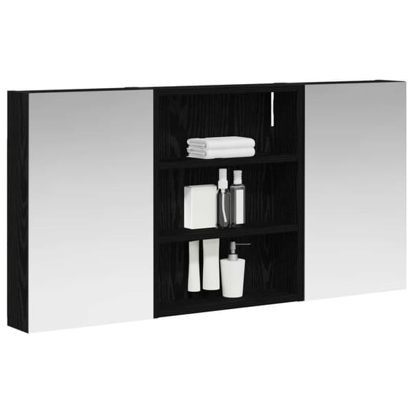 Badrumsskåpsset 3 st 100 x 10,5 x 50 cm Konstruerat trä