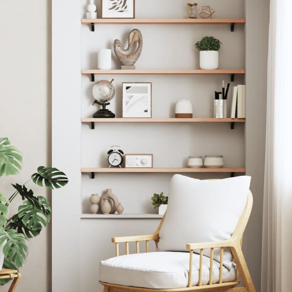 Hyllplan 100x10x2 cm obehandlad massiv ek