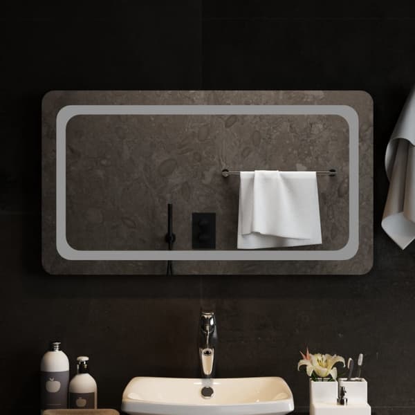 Badrumsspegel LED 90x50 cm