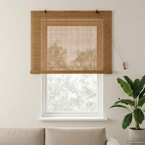 Rullgardin Brun 130 x 160 cm Bambu