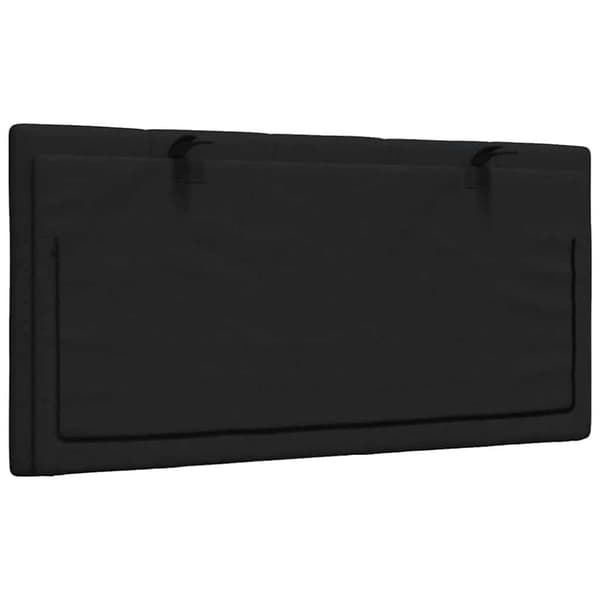 Headboard Cushion "Hanko" Black 100 cm Fabric