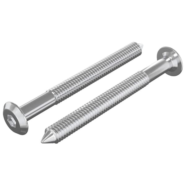 Möbelskruvar 2 pcs Silver M6 x 60 mm Stål