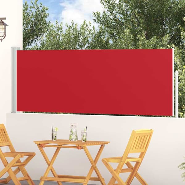 Infällbar sidomarkis 100x300 cm röd