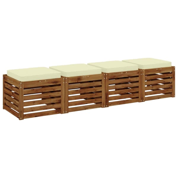 4-delade Sittdynor VUGHT 4 st 100% Polyester Gräddvit