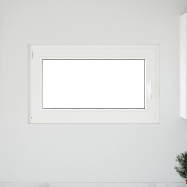 Källarfönster RISOR Vit 100 x 60 cm PVC och glas