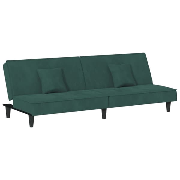 Bäddsoffa mörkgrön sammet