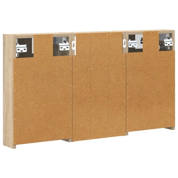 Badrumsskåpsset 3 st 90 x 10,5 x 50 cm Konstruerat trä