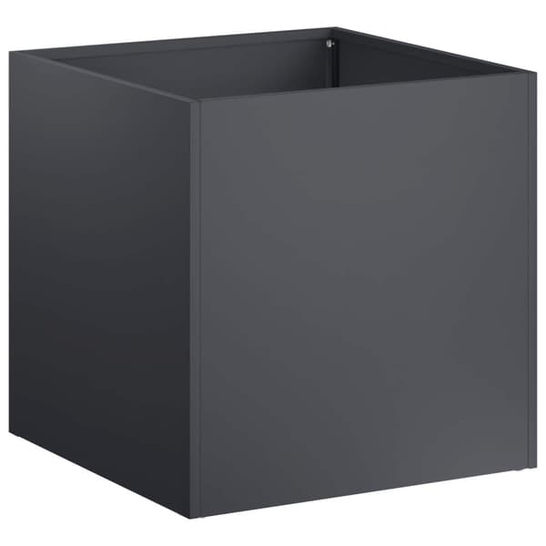 Trädgårdsplanterare 2 st Antracit 45 x 45 x 45 cm