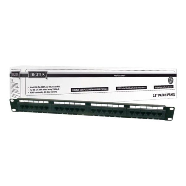 DIGITUS Professional DN-91624U - patch-panel - 1U - 19" Svart