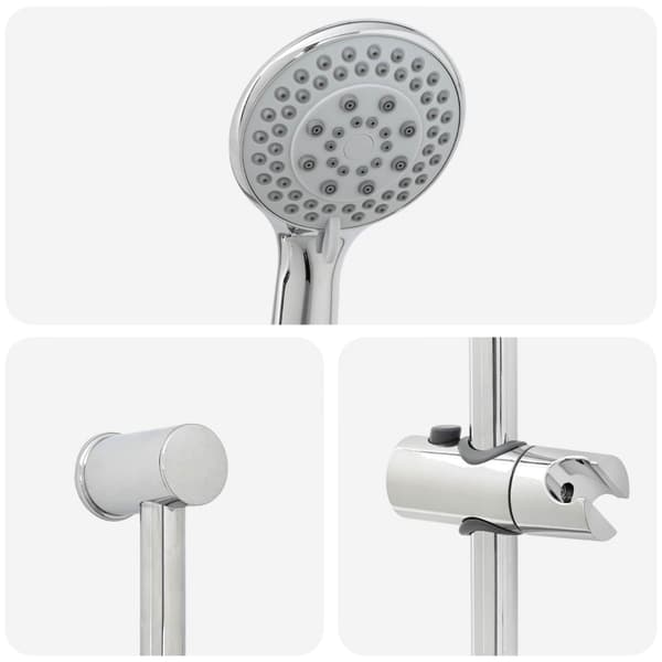 Duschsystemset Krom 101 cm Rostfritt stål