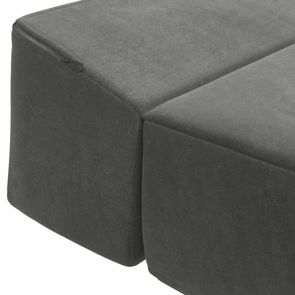 Fällbar Soffbed Mörkgrå 200 x 70 x 10 cm Sammet