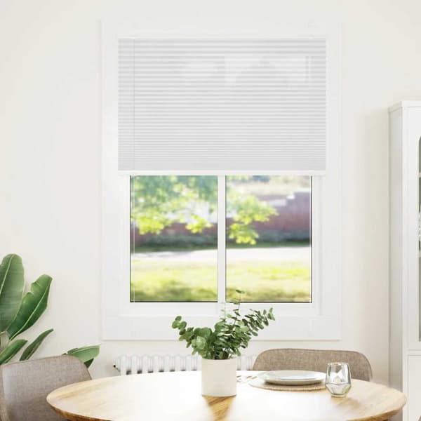 Plisserad persienn vit 100x100 cm tyg bredd 99,4 cm polyester
